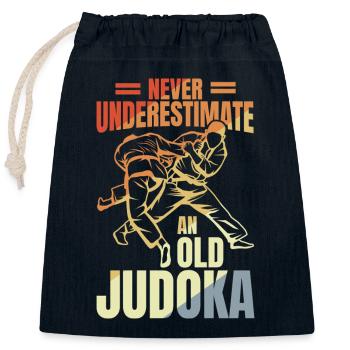 Judo Großvater - Verschließbarer Geschenkbeutel aus Baumwolle (25x30cm) - Navy - Vorne