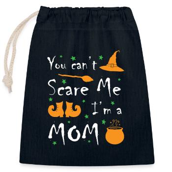 You Cant Scare Me I Am Mom - Verschließbarer Geschenkbeutel aus Baumwolle (25x30cm) - Navy - Vorne