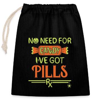 Apotheke Halloween - Verschließbarer Geschenkbeutel aus Baumwolle (25x30cm) - Schwarz - Vorne