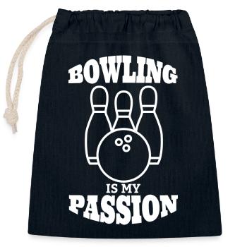 Bowling Sport Bowling Ball Bowler Bowler - Closable cotton gift bag (25x30cm) - navy - Front