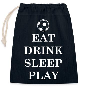 Fußball Football - Sac cadeau en coton avec cordon (25 x 30 cm) - bleu marine - Devant