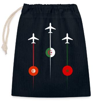 Maghreb United Airlines - Verschließbarer Geschenkbeutel aus Baumwolle (25x30cm) - Navy - Vorne