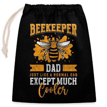 Natural Honey - Closable cotton gift bag (25x30cm) - black - Front