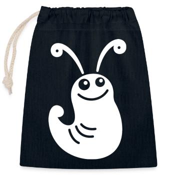 Slug 4 - Closable cotton gift bag (25x30cm) - navy - Front