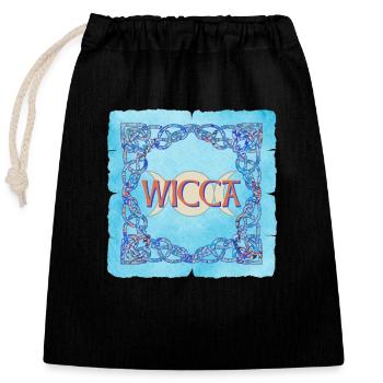 Cadre celtique Wicca E 238 - Sac cadeau en coton avec cordon (25 x 30 cm) - noir - Devant