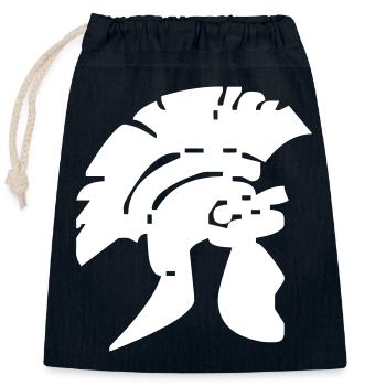 Römer-Helm - Verschließbarer Geschenkbeutel aus Baumwolle (25x30cm) - Navy - Vorne