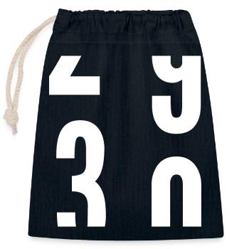 30 years - Closable cotton gift bag (25x30cm) - navy - Front