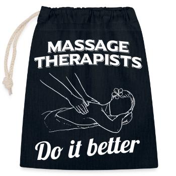 Physiotherapie | Physio Physiotherapeut Geschenke - Verschließbarer Geschenkbeutel aus Baumwolle (25x30cm) - Navy - Vorne