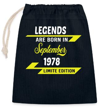 LEGENDS ARE BORN IN 1978 BIRTHDAY GIFT - Closable cotton gift bag (25x30cm) - navy - Front