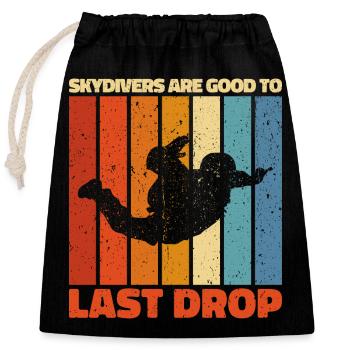 Citation drôle de parachutiste : cadeau parfait ! - Sac cadeau en coton avec cordon (25 x 30 cm) - noir - Devant
