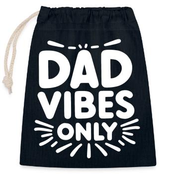 Nur Dad-Vibes - Verschließbarer Geschenkbeutel aus Baumwolle (25x30cm) - Navy - Vorne