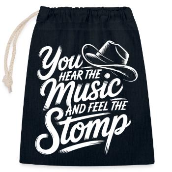 Line Dance Western Music Style - Verschließbarer Geschenkbeutel aus Baumwolle (25x30cm) - Navy - Vorne