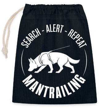 Deutscher Schäferhund Mantrailing Hundesport Hunde - Verschließbarer Geschenkbeutel aus Baumwolle (25x30cm) - Navy - Vorne