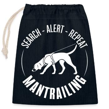 Foxhound Mantrailing Dog Sport Search Dogs Wilsigns - Closable cotton gift bag (25x30cm) - navy - Front