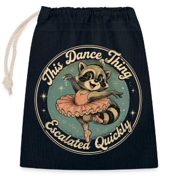 Raton Laveur Danseur Tutu Rose Humour Fun - Closable cotton gift bag (25x30cm) - navy - Front