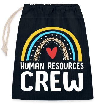 HR Manager - Closable cotton gift bag (25x30cm) - navy - Front