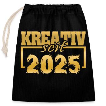 Web Designer 2025 - Closable cotton gift bag (25x30cm) - black - Front