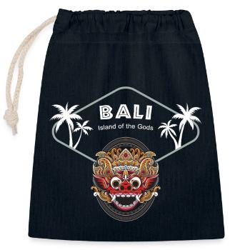 Bali Island of the Gods Barong Mask Ubud Rangda - Closable cotton gift bag (25x30cm) - navy - Front