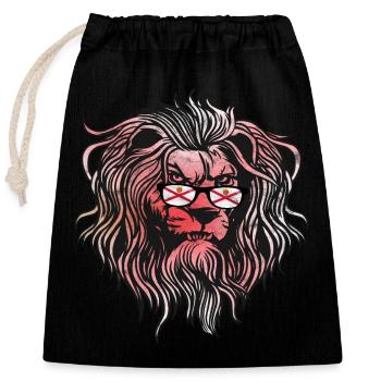 Jersey - Closable cotton gift bag (25x30cm) - black - Front