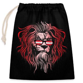 Austria - Closable cotton gift bag (25x30cm) - black - Front