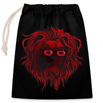Albania - Closable cotton gift bag (25x30cm) - black - Front