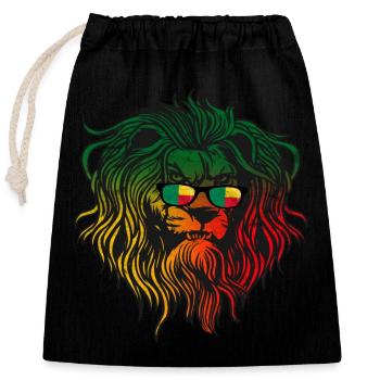 Benin - Closable cotton gift bag (25x30cm) - black - Front