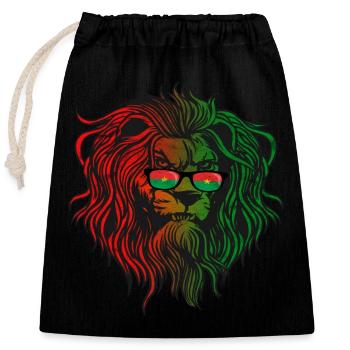 Burkina Faso - Closable cotton gift bag (25x30cm) - black - Front