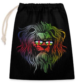 République Centrafricaine - Sac cadeau en coton avec cordon (25 x 30 cm) - noir - Devant