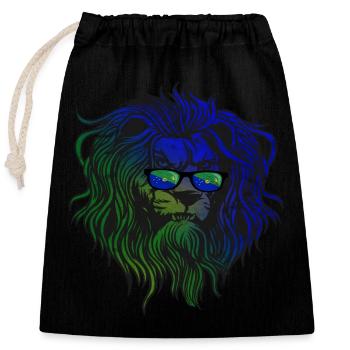 Christmas Island - Closable cotton gift bag (25x30cm) - black - Front