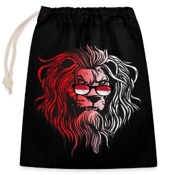 Monaco - Sac cadeau en coton avec cordon (25 x 30 cm) - noir - Devant