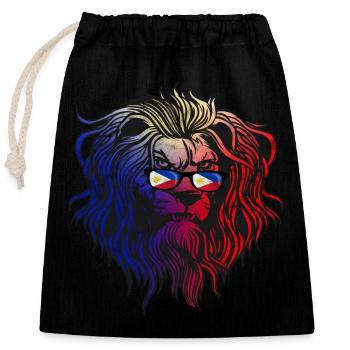 Philippines - Closable cotton gift bag (25x30cm) - black - Front