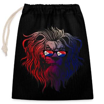 Sint Maarten - Closable cotton gift bag (25x30cm) - black - Front