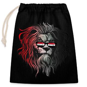 Syrie - Sac cadeau en coton avec cordon (25 x 30 cm) - noir - Devant