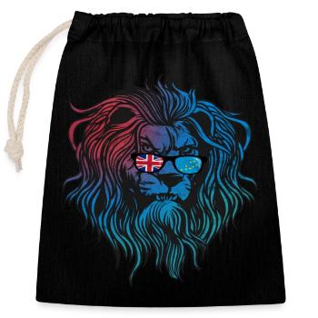 Tuvalu - Closable cotton gift bag (25x30cm) - black - Front