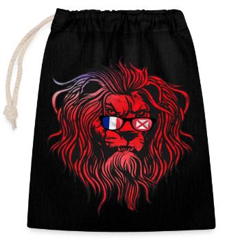 Wallis et Futuna - Sac cadeau en coton avec cordon (25 x 30 cm) - noir - Devant