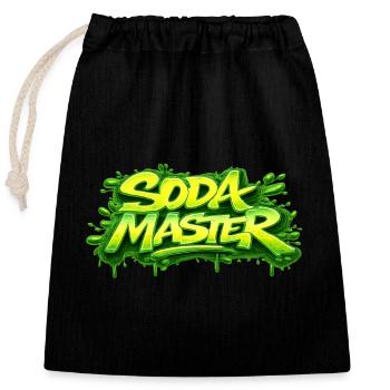 SODA MASTER - Sac cadeau en coton avec cordon (25 x 30 cm) - noir - Devant
