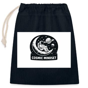 Kosmischer Mindset - Verschließbarer Geschenkbeutel aus Baumwolle (25x30cm) - Navy - Vorne