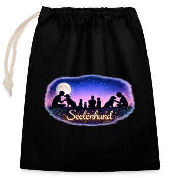 Soul Dog Love - Closable cotton gift bag (25x30cm) - black - Front