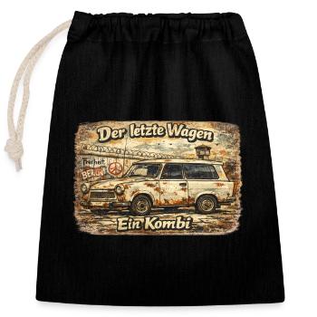 Der Letzte Wagen Rostige Kombi - Verschließbarer Geschenkbeutel aus Baumwolle (25x30cm) - Schwarz - Vorne