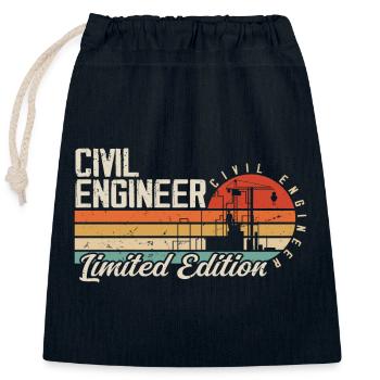 Zukünftige Karriere als Bauingenieur Bauingenieurwesen - Verschließbarer Geschenkbeutel aus Baumwolle (25x30cm) - Navy - Vorne
