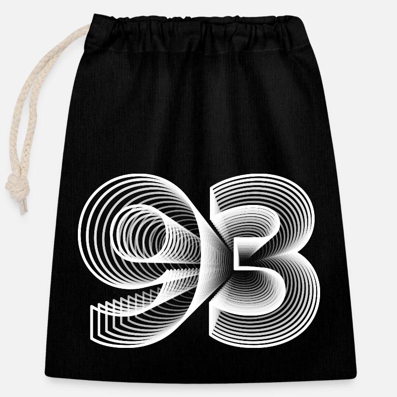 1993 - Closable cotton gift bag (25x30cm) - black