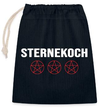 Hobbykoch Sternekoch Pentagram Kochbuch Küchenchef - Verschließbarer Geschenkbeutel aus Baumwolle (25x30cm) - Navy - Vorne