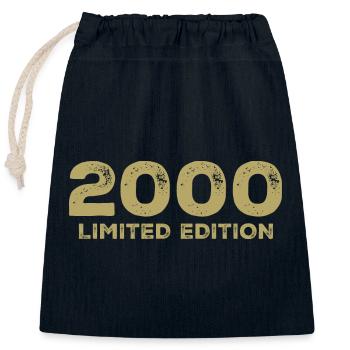 Geburtstagsgeschenk Jahrgang 2000 Jahrgang 2000 - Verschließbarer Geschenkbeutel aus Baumwolle (25x30cm) - Navy - Vorne