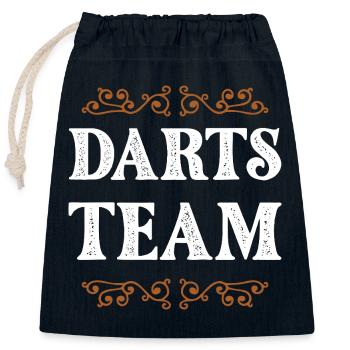 Darts Crew - Verschließbarer Geschenkbeutel aus Baumwolle (25x30cm) - Navy - Vorne