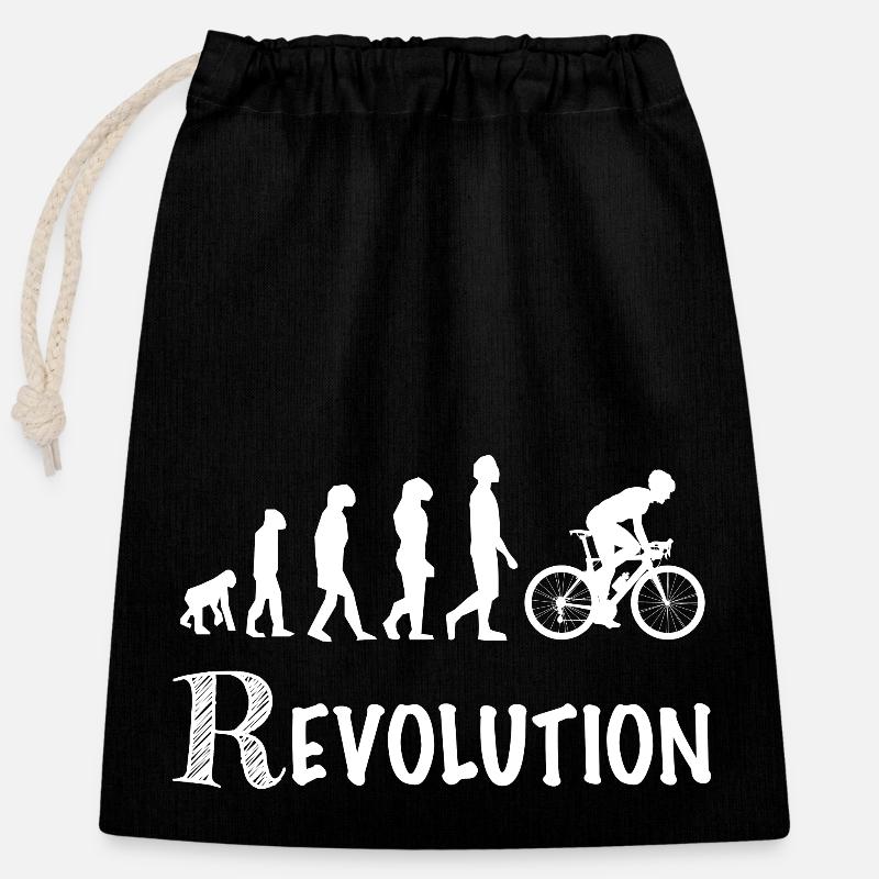 revolution cycle race bicycle - Closable cotton gift bag (25x30cm) - black