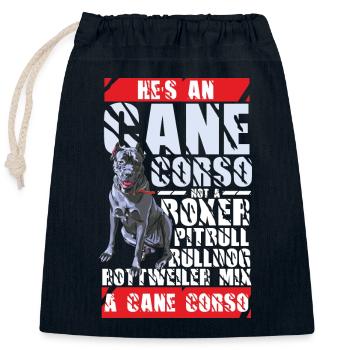 Cane Corso Confondant race de chien - Sac cadeau en coton avec cordon (25 x 30 cm) - bleu marine - Devant
