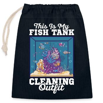 This Is My Fish Tank Cleaning Outfit Fish Keeping - Verschließbarer Geschenkbeutel aus Baumwolle (25x30cm) - Navy - Vorne