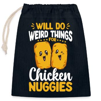 Chicken Nugget Lover Chicken Nuggets - Closable cotton gift bag (25x30cm) - navy - Front