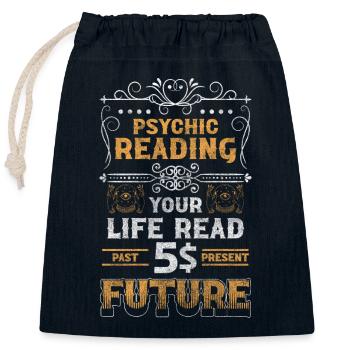 Psychic Crystal Ball Glass Ball Reader - Closable cotton gift bag (25x30cm) - navy - Front