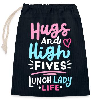Mittagessen Schule Cafeteria Crew - Verschließbarer Geschenkbeutel aus Baumwolle (25x30cm) - Navy - Vorne